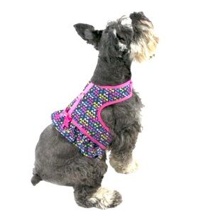 Vibrant life Dog Harness XS Ruffle Hearts Dog NWT